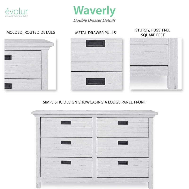 Evolur Waverly 6 Drawer Dresser & Reviews Wayfair